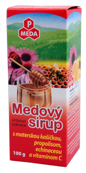 Medový sirup s materskou kašičkou, propolisom, echinaceou a vitamínom C